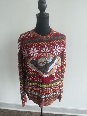 Sloth Holiday Crewneck Sweater